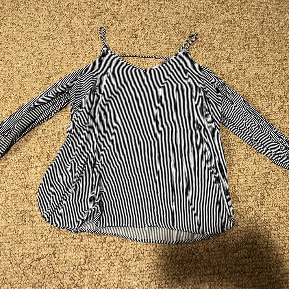 Striped Off the Shoulder Top